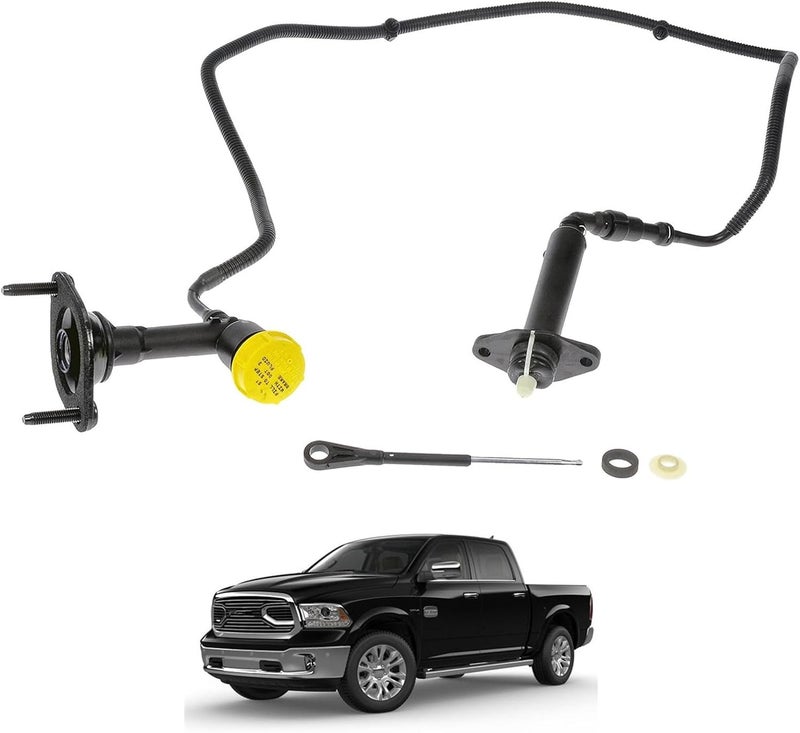 Prefer Warehouse Pre-filled Clutch Master & Slave Cylinder & Line Assembly Kit Compatible with Dodge Ram 2500 Ram 3500 5.9L Diesel 2005-2012 Replace ‎136.67522; PF9064; PS0593; 55366325AA - Image 5